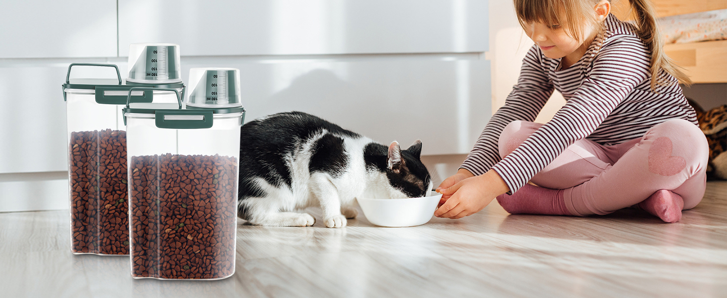 small dog food storage container for travel outdoor feeding cat food bird seed small pet food bin