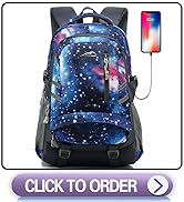 Galaxy Backpack Bookbag for School College Laptop Travel Student ,Fit Laptop Up to 15.6 inch Mult...
