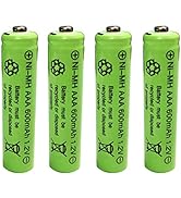GSUIVEER Ni-mh AAA 600mAh 1.2V Triple A Rechargeable Batteries for Outdoor Garden Solar Light Lam...