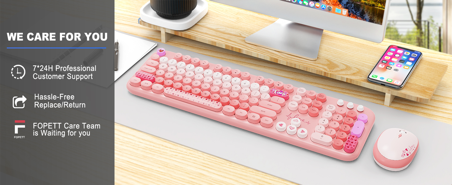Wireless Keyboard and Mouse Set