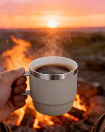 Enjoy coffee outdoors