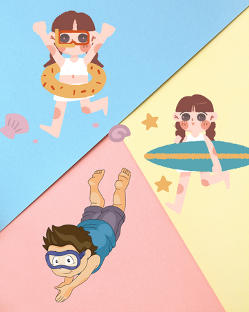 Cartoon-Children swim goggles