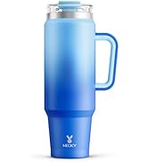 Meoky 40 oz Tumbler with Handle and Straw, Insulated Tumbler with Lid and Straw, Stainless Steel ...