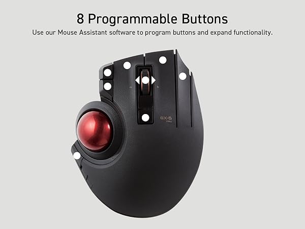 Ex-G Pro Trackball Programmable Buttons