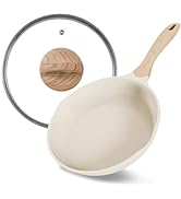 JEETEE Nonstick Frying Pan Skillet with lid, 8 Inch Saute Pan Non Stick, Egg Pan Chef Pan, Induct...