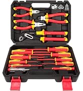 Insulated Screwdriver &amp; Pliers Set: 14-Piece VDE Insulated Set 1000V Insulated Electrician Tool S...