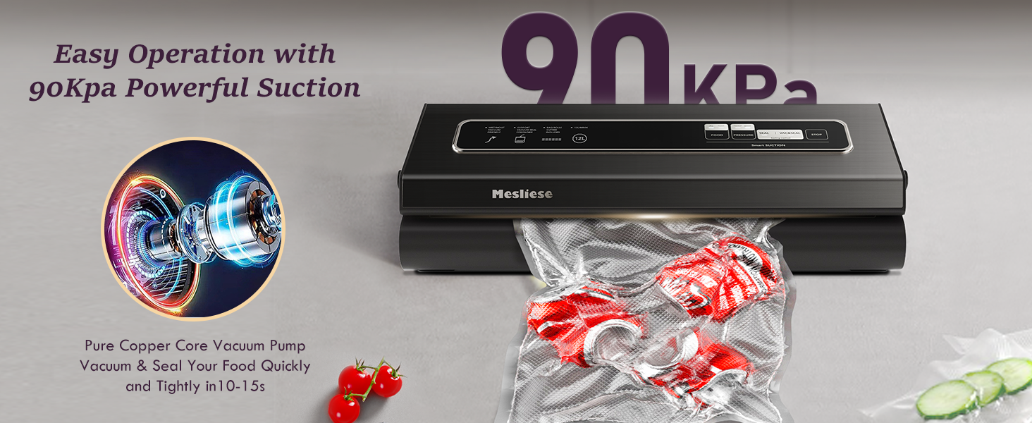 90kpa powerful suction