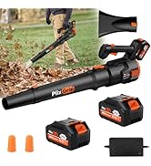 Electric Leaf Blower Cordless, Leaf Blower Cordless with 2 Battery and Charger,3 Speed Mode, Hand...