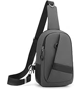 Hoedia Crossbody Sling Bag for Men Women, Shoulder Cross Body Bag EDC Fanny Back Pack with Reflec...