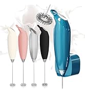 Laposso Magnetic Base Milk Frother Wand with Stand Battery Operated (not incl.) Handheld Electric...