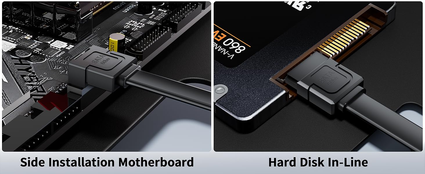 SATA III (6 Gbit/s) Straight Data Cable with Locking Latch for HDD/SSD/CD and DVD Drives