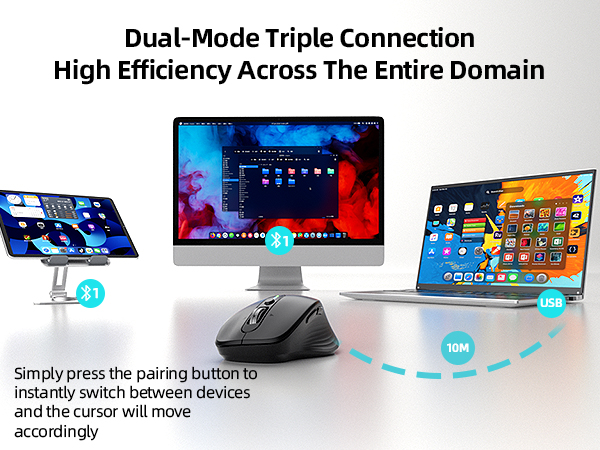 Multi-Device Ergonomic Mouse