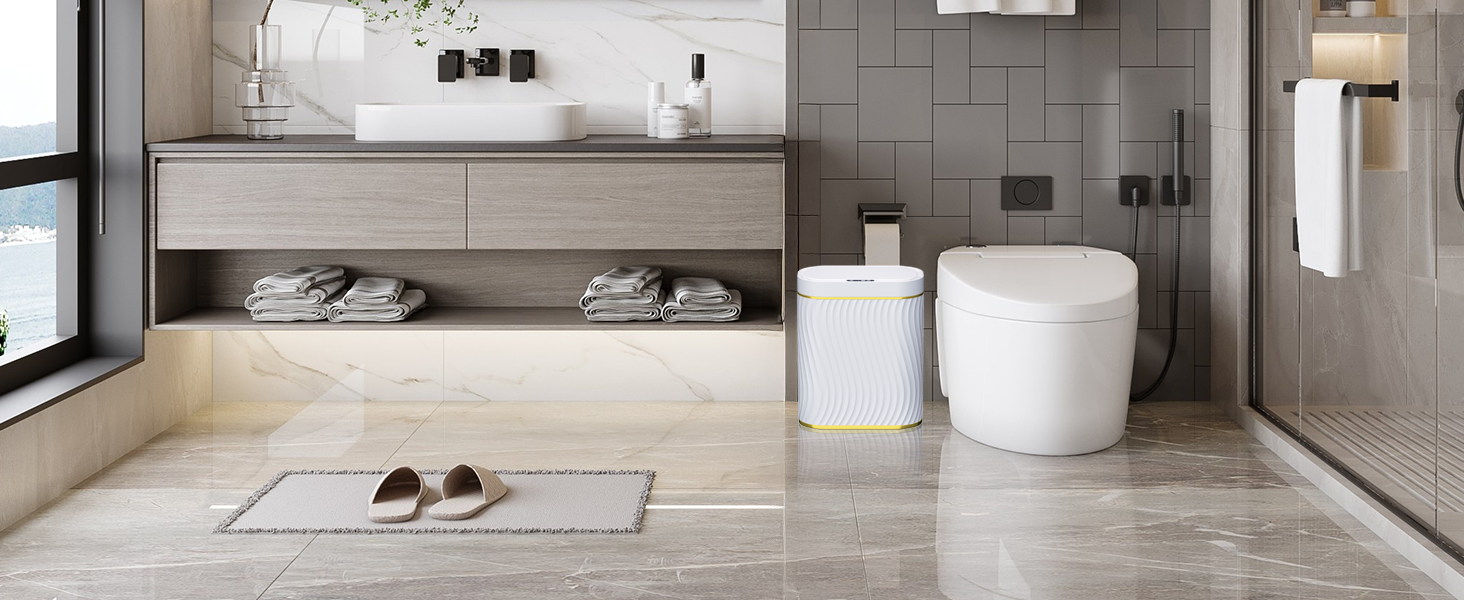 Bathroom Small Trash Can with Lid