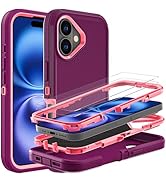 YKHJKLEC for iPhone 16 Case, Military Grade 3 in 1 Heavy Duty Shockproof/Drop Proof/Dust Proof Ca...
