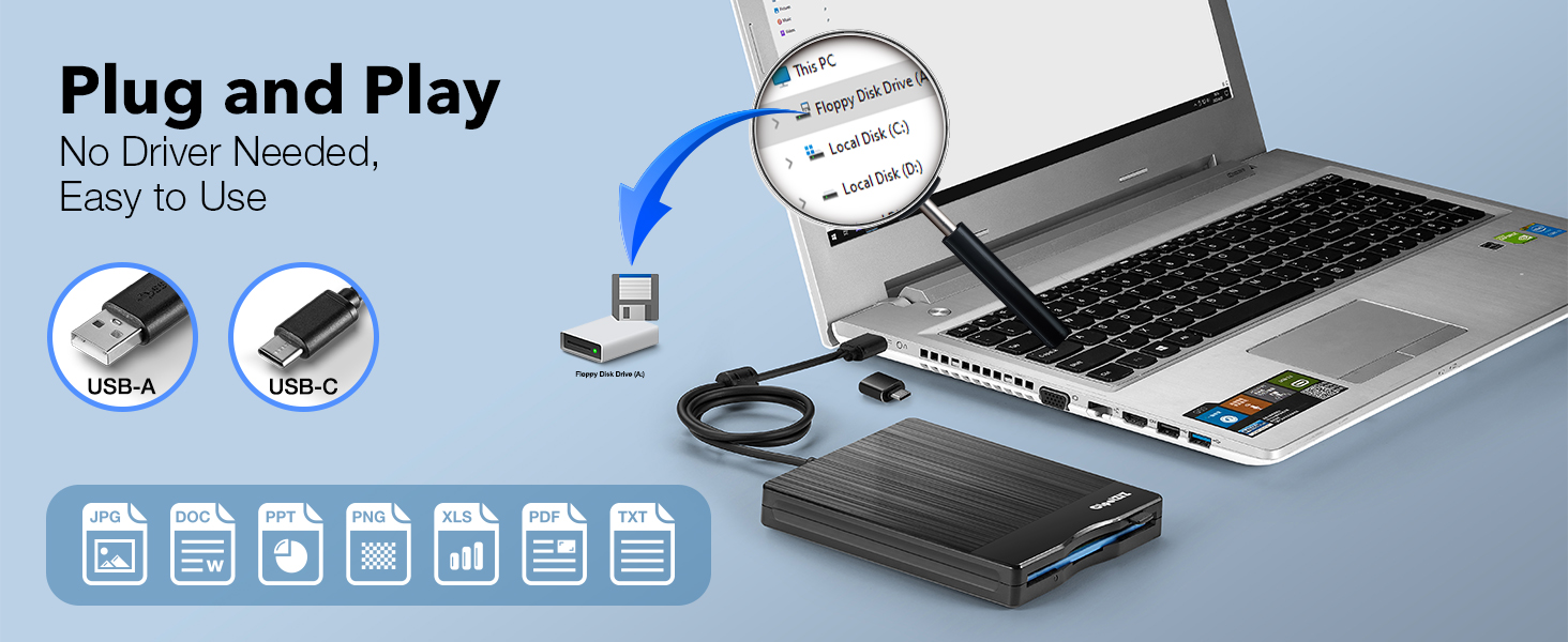 plug and play floppy drive