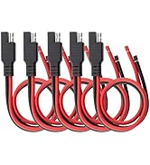 Oyviny 5PCS SAE Connector 12AWG 1 Feet SAE Extension Cable for Solar Panel Motorcycles Cars Charg...