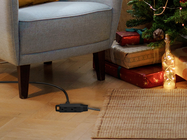 360° Rotating Flat Plug Extension Cord