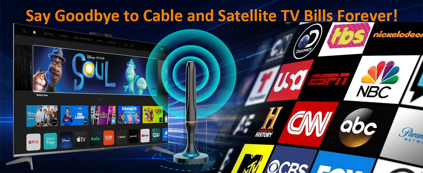 Digital TV Antenna for Smart Tv Indoor, Digital HDTV Antenna Indoor