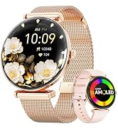 Hwagol Smart Watches for Women with Android iPhone Compatible[Calls/Metal Thin Body],1.43" Micro-...
