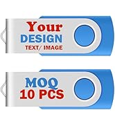 Custom Logo 64GB USB 3.0 Flash Drives - 10-Pack, Personalized Engraved Memory Sticks for Promotio...
