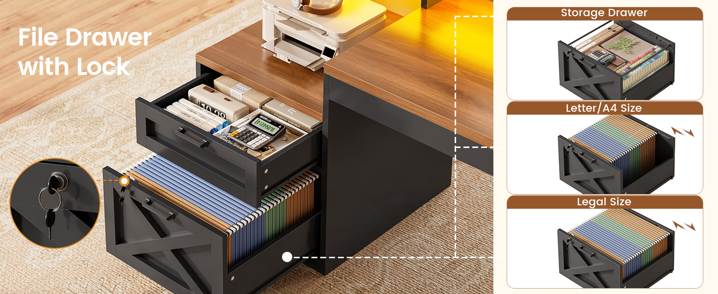 desk with drawers