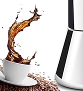DITOSH 6 Cup Thickened 304 Stainless Steel Moka Pot Stovetop Espresso Maker Espresso Maker Cafete...