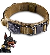 2025 Upgrade Waterproof AirTag Dog Collar, Military Tactical Dog Collar with AirTag Holder, Comfo...