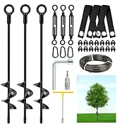 hannger 3 Pack 18" Tree Stakes and Supports for Leaning Trees, Tree Stake Kit Heavy Duty, Tree Su...