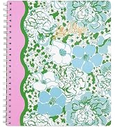 Lilly Pulitzer Large Hardcover Spiral Notebook, 11" x 9.5" with 160 College Ruled Pages (Mint Con...