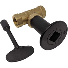 Midwest Hearth Black Gas Key Valve