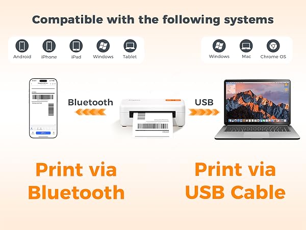 Bluetooth Shipping Label Printer
