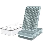 WIBIMEN Mini Ice Cube Trays, Small Tiny Round Pebble Crushed Nugget Ice Trays for Freezer with Li...