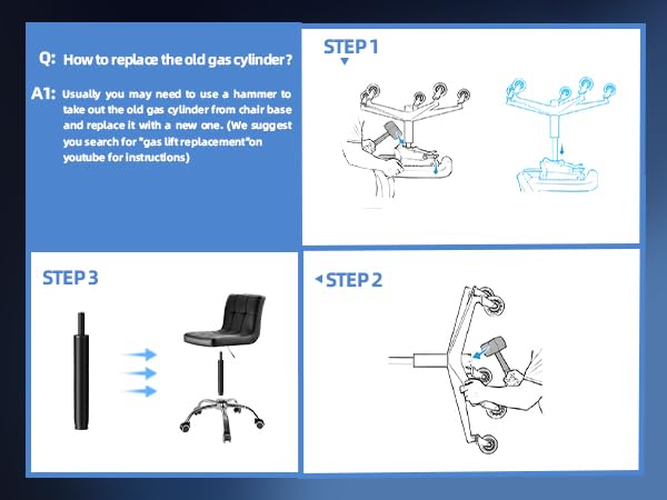 chair hydraulic cylinder replacement
