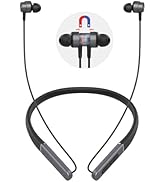 MORMOQUE Neckband Bluetooth Headphones,Wireless Earbuds with Magnetic Switch,Built-in Microphone ...