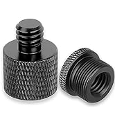 ChromLives Microphone Stand Adapter 3/8 Female to 5/8 Male Adapter and 5/8 Female to 3/8 Male Thr...