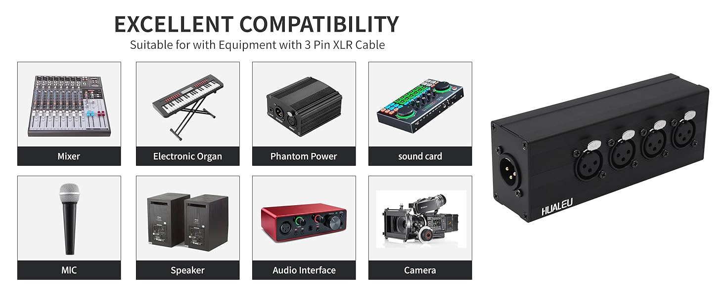XLR Four Microphone inputs Converted to one Output