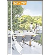 Yotache White Reversible Left Right Side Opening Magnetic Screen Door Fits Door Size 36 x 78, Top...