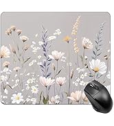 Jhdstore Square Mouse Pad Floral Premium-Textured Flower Mouse Pad Desk Mat, Washable Mousepad Ly...