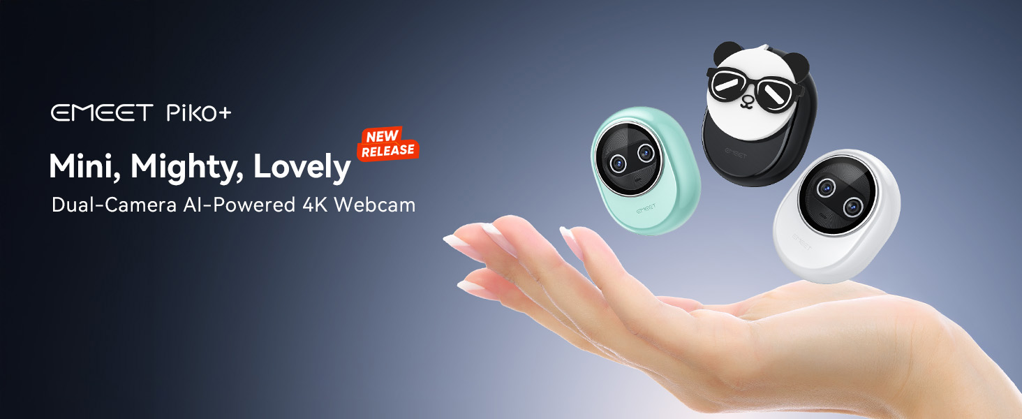 EMEET Piko+ Webcam 4K