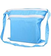 Synvicovan 13 x 14 Inch Anti-static Cleanroom Crossbody Tool Bag,Storage Bag for Work &amp; Travel(Blue)