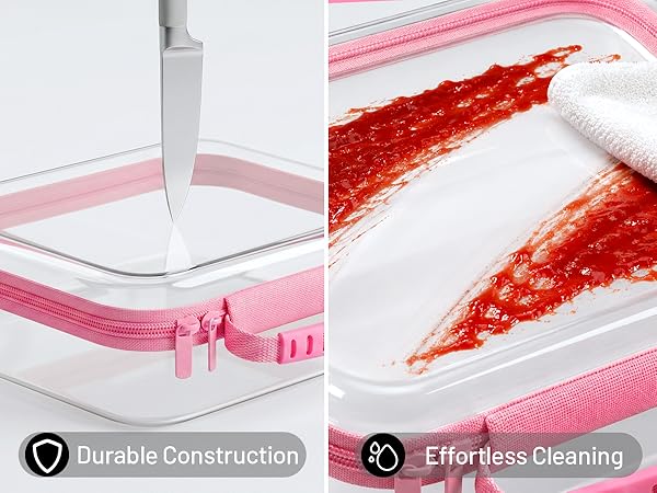 clear hard shell zipper case