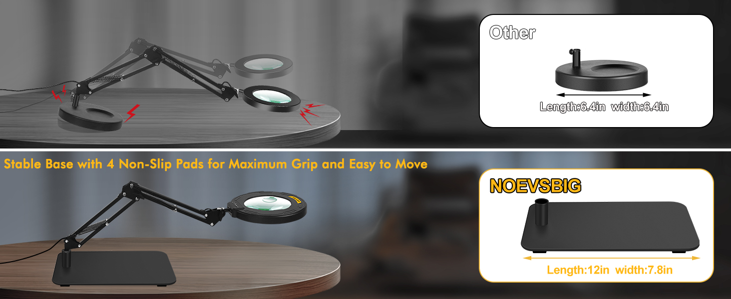 desktop magnifying glass with light