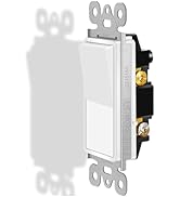 Greencycle 3 Way Light Switch White, 40 Pack Three Way Switch Rocker Switch 15A 120/277V, On/Off ...