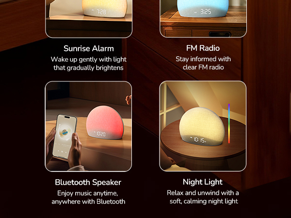 Wake up gently with light that gradually brightens