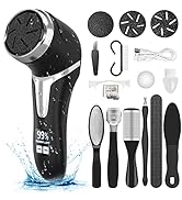 Electric Callus Remover for Feet (with Dander Vacuum), Portable Pedicure Kit Foot File Callus Rem...