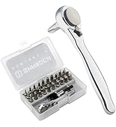 SHARDEN 32 in 1 Ratchet Screwdriver Bit Set with Right Angle Offset 1/4