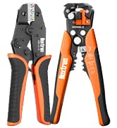 Noxtren Wire Stripper and Crimping Tool, AWG 24-10 Self-Adjusting Stripper Tool with AWG 22-10 Ra...