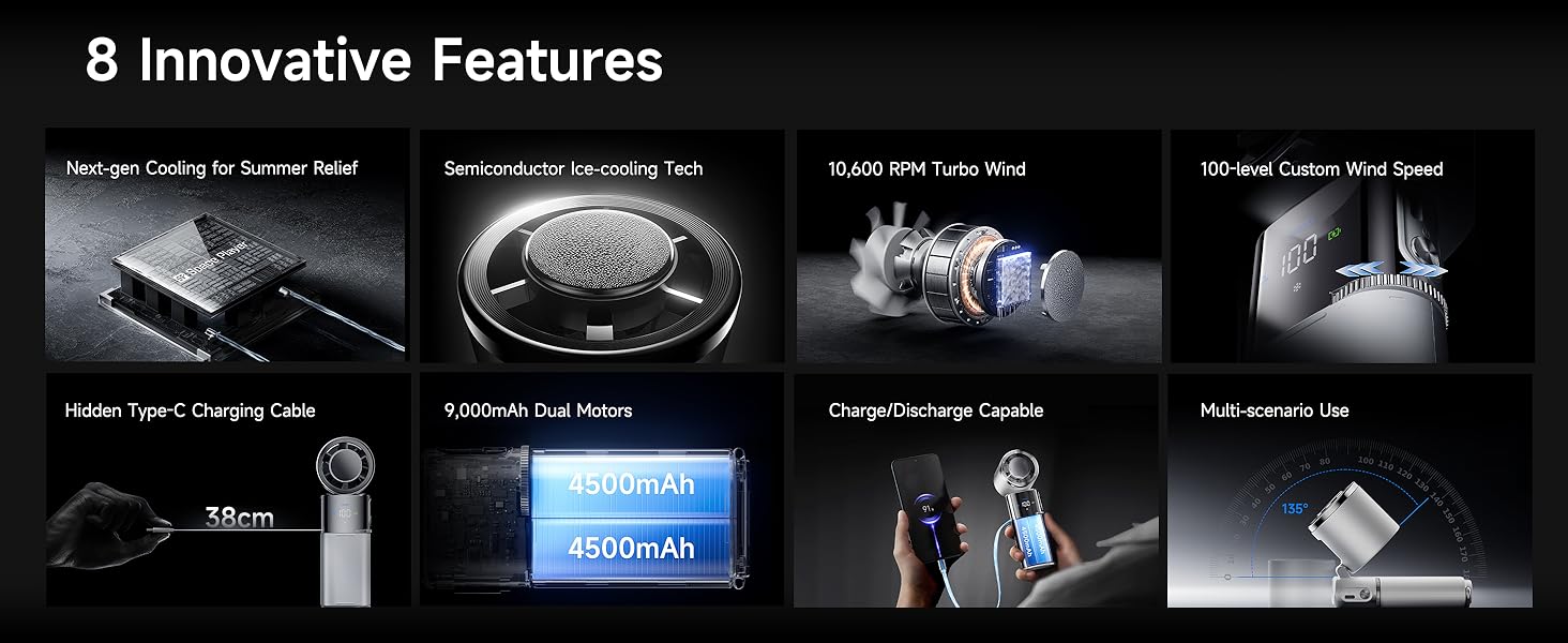 portable handheld turbo fan