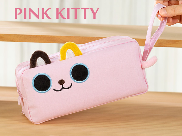 pink kitty pencil case