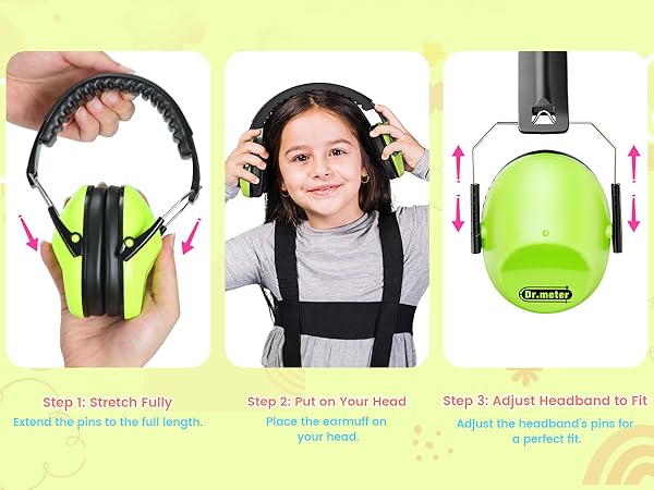 Dr.meter Noise Cancelling Headphones for Kids Ear Protection Hearing Protection Ear Muffs Adults